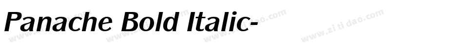 Panache Bold Italic字体转换